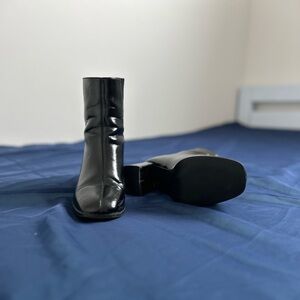 Vero Moda Glossy Black Ankle Boots